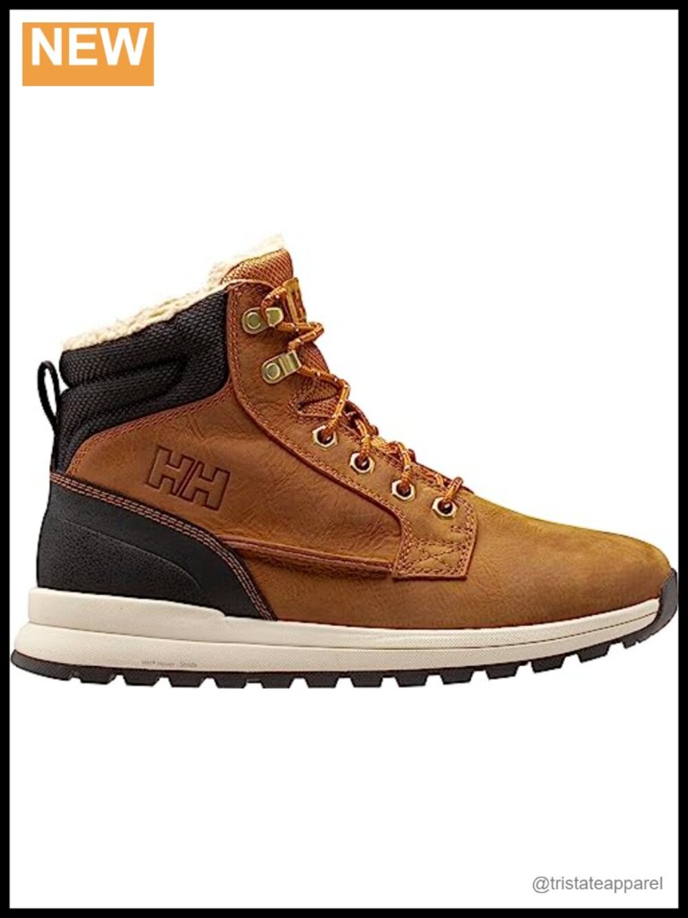 Men's Waterproof Insulated Winter Snow Boots Ankle-High Pull-On Lace-Up Leather